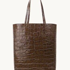 Chylak Shoppers Chylak Tall Tote Bag “Glossy Hazelnut Crocodile”